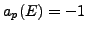 $\displaystyle a_p(f) \equiv -(p+1)\pmod{\lambda}$