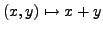 $ (x,-x)\mapsto 0$