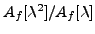 $ A_f[\lambda]$