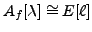$ (A_f[\lambda^2]/A_f[\lambda])(\mathbb{Q}) = 0$