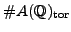 $ 120 \mid \char93 A(\mathbb{Q})_{{\mathrm{tor}}} \mid 240$