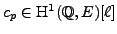 $ \delta_1^*, \delta_p^*:E \to J_0(Np)$