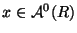$ x \in \mathcal{A}^0(R)$