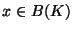 $ x\in B(K)$