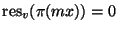 $ \res_v(\pi(m x))=0$