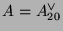 $ A=A_{20}^{\vee}$