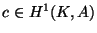 $ c\in H^1(K,A)$