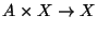 $ A\times X \rightarrow X$