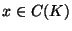 $ x\in C(K)$