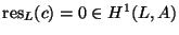 $ \res_L(c) = 0\in H^1(L,A)$