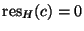 $ \res_H(c)=0$