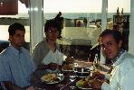 Dennis, William and Francois eating lunch at the Black Sea