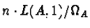 $\displaystyle n\cdot L(A,1)/\Omega_A$