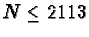 $N\leq 2113$