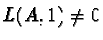 $L(A,1)\neq 0$