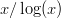 $x/\log(x)$