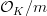 $\mathcal{O}_K/m$