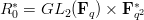 $$R_0^* = GL_2(\mathbf{F}_q) \times \mathbf{F}_{q^2}^*$$