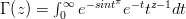 $\Gamma\!\left(z\right)=\int_{0}^{\infty}e^{{-sin{t^\pi}}}e^{{-t}}t^{{z-1}}dt$